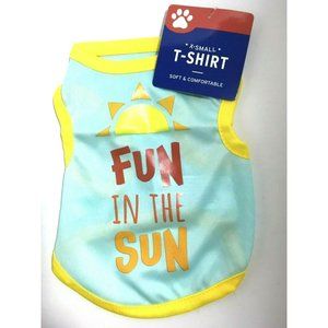 X-Small Pet Dog Cat Blue T-Shirt  Fun in the Sun NEW 21PT009